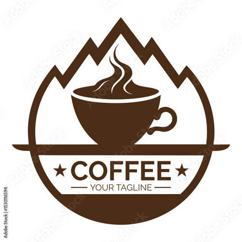 Coffee vintage logo vector art illustration