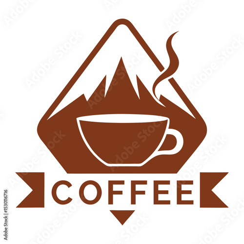 Coffee vintage logo vector art illustration