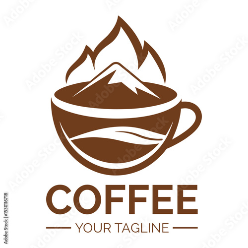 Coffee vintage logo vector art illustration