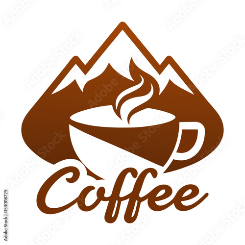 Coffee vintage logo vector art illustration