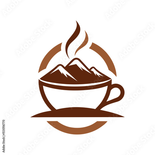 Coffee vintage logo vector art illustration