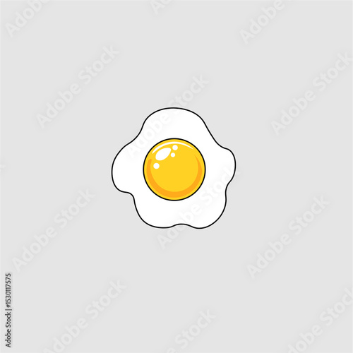 fried egg vector illustration