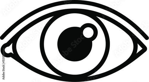 Pop Eye Looking Up Vector Icon - Noticing & Thinking Concept