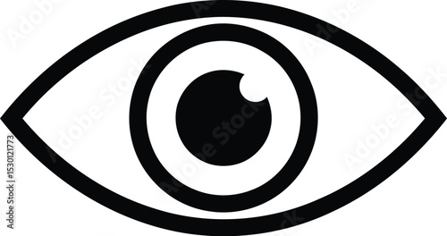 Pop Eye Looking Up Vector Icon - Noticing & Thinking Concept