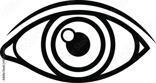 Pop Eye Looking Up Vector Icon - Noticing & Thinking Concept