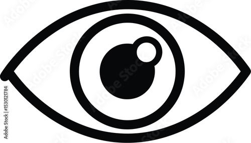 Pop Eye Looking Up Vector Icon - Noticing & Thinking Concept