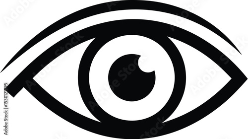 Pop Eye Looking Up Vector Icon - Noticing & Thinking Concept