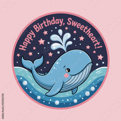 Whale Birthday Sweetheart
