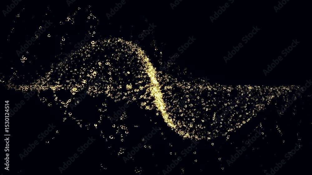 gold particle abstract background