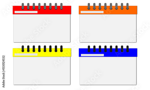Blank calendar board template with different color options. Flexible to fill schedule or notes, suitable for creative design, daily planning, and activity organization.