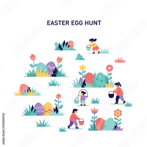 Easter Egg Hunt with Kids – Spring Holiday Celebratio