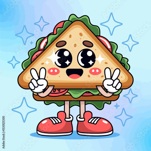 Sandwich Character in Garden