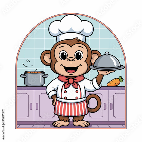 Monkey Chef with Dish