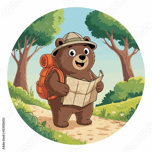 Explorer Bear Holding Map