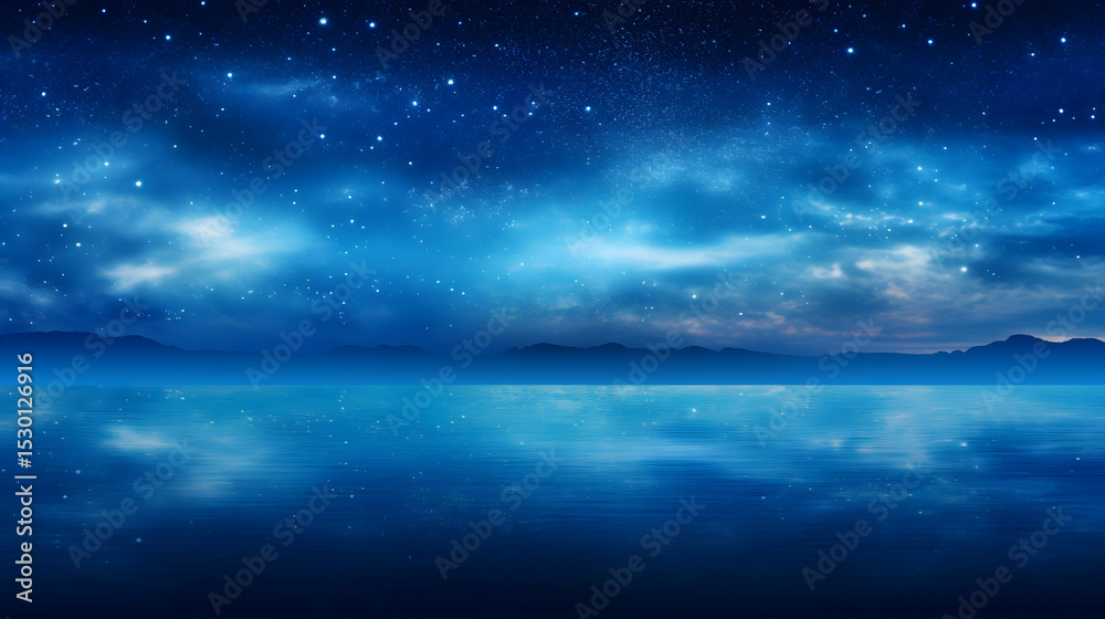 Naklejka premium night sky with clouds