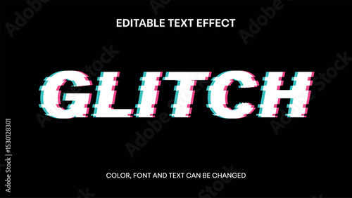 glitch editable text effect.  glitch text effect	