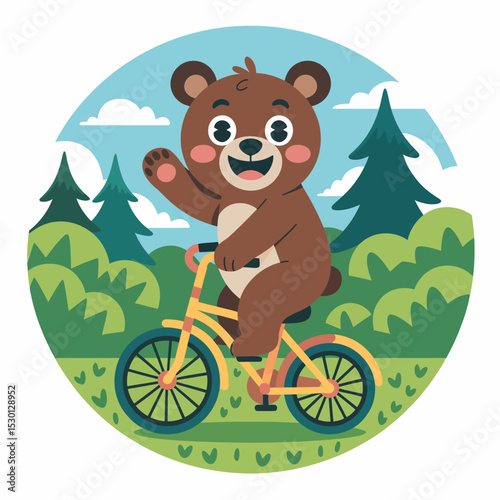 Bear on Bicycle Adventure