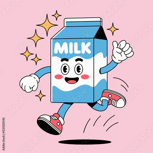 Energetic Milk Carton Character
