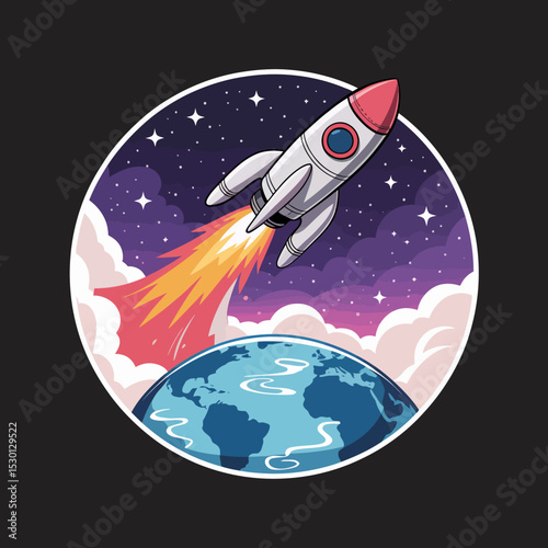 Rocket Launching to Space