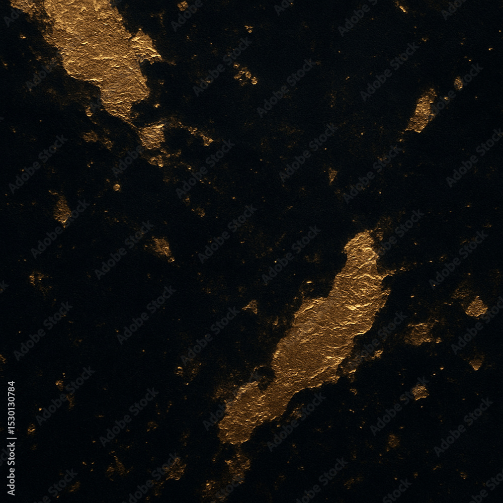 Fototapeta premium Elegant Gold Foil Texture on Deep Black Background with Shimmering Highlights – Luxurious Abstract Metallic Design for Sophisticated Graphic Projects, Prints, and Digital Artwork