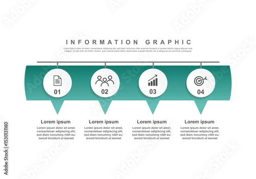 infographic design template. timeline concept with 4 step or option . can be used for business