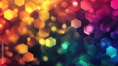 Abstract bokeh lights with colorful glowing circles and a festive blurred background, wallpaper

