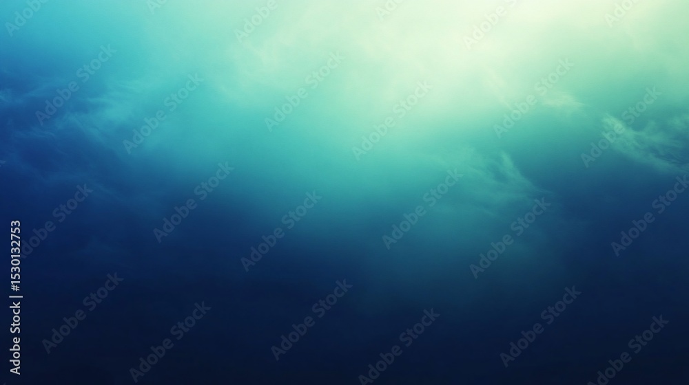Obraz premium Gradient transition in teal and navy evoking serene depths and radiance