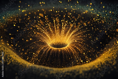 Dark shiny golden glitter background.