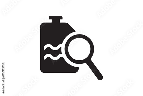 Coolant Check silhouette vector with white background