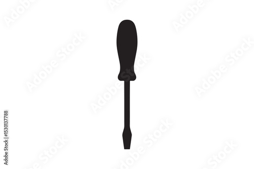 Screwdriver Cross silhouette vector with white background