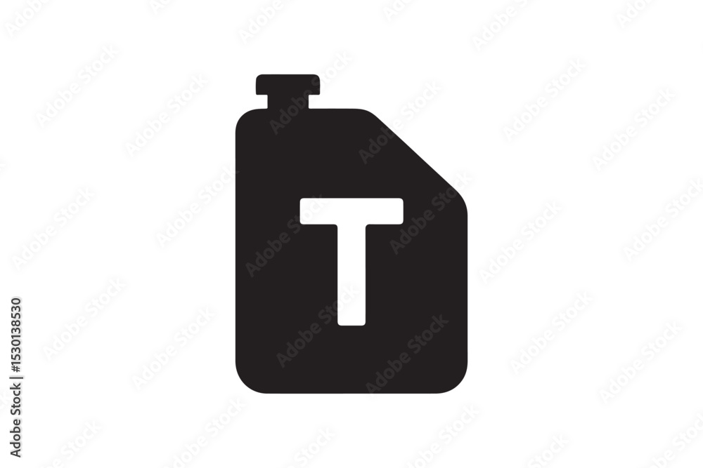Transmission Fluid silhouette vector with white background Transmission Fluid silhouette vector with white background