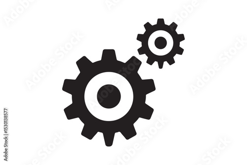 Transmission Gear silhouette vector with white background