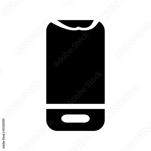 mobile phone with blank screen icon vector
