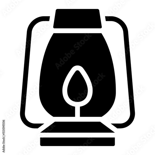 oil lamp vector icon
