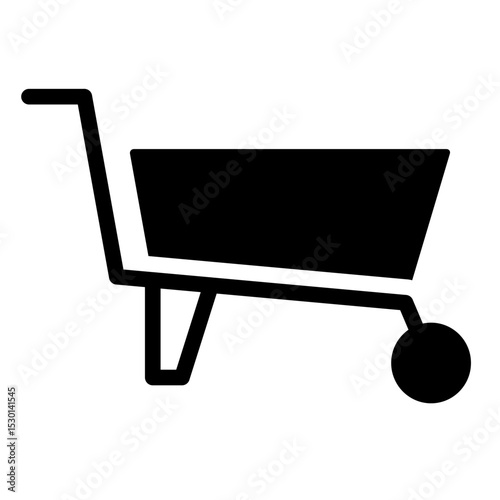wheelbarrow vector icon