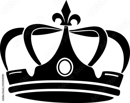 A Black and White Image of a King's Crown