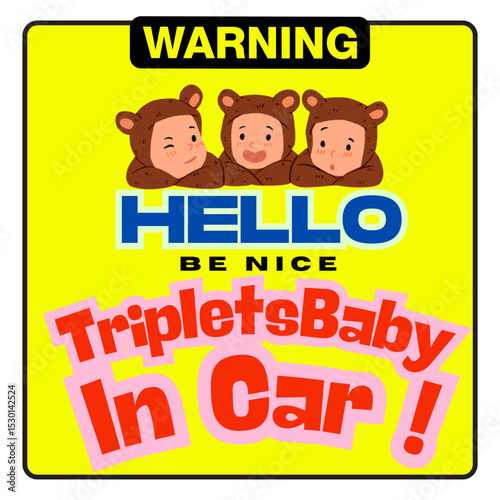 Twins Baby in Car 09