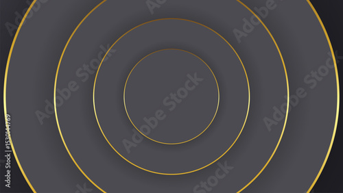 Abstract curve shape black and gold lines luxury background