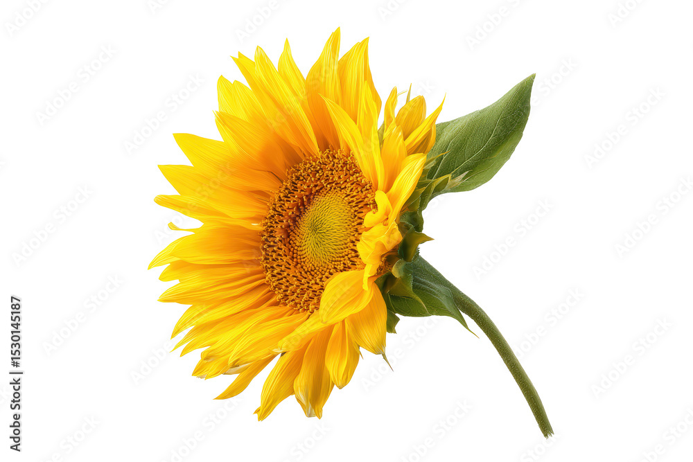 Naklejka premium Macro detail of sunflower seeds and petals on no-background