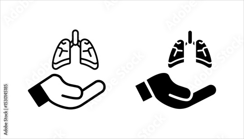 Organ donation linear icon. Living, deceased body parts offer. Tissues transplantation. vector illustration on white background
