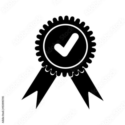 Approved icon Certified medal symbol isolated on white background icon Simple award sign

