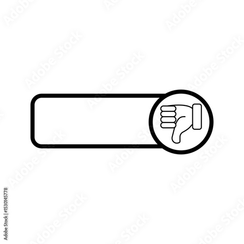 Rejection pixel perfect linear icon. Negative response, Person showing stop gesture vector illustration on white background
