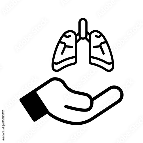 Organ donation linear icon. Living, deceased body parts offer. Tissues transplantation. vector illustration on white background
