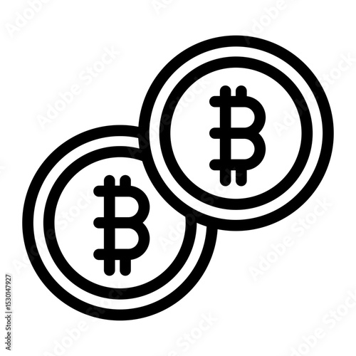 bitcoin double coin icon