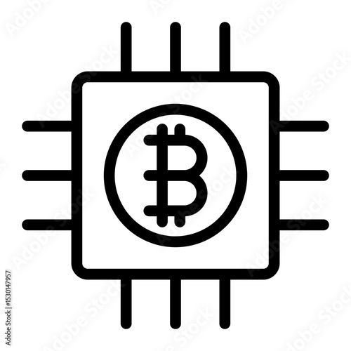 bitcoin network chip icon