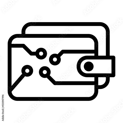 crypto circuit wallet icon