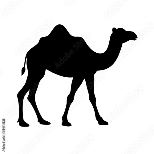 Majestic Camel Silhouette Desert Animal Vector Illustration