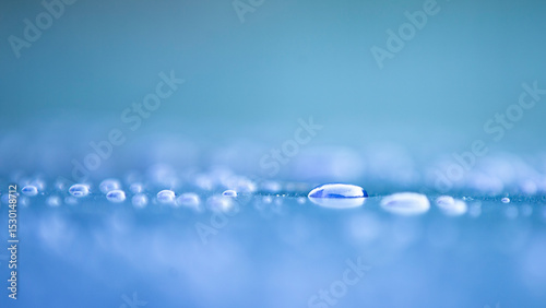 Water drops on blue background