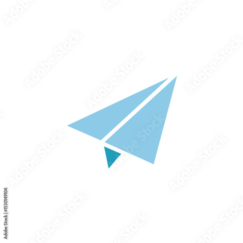 Soaring Dreams: A sleek, minimalist paper airplane takes flight against a clean backdrop, symbolizing new beginnings and boundless possibilities.