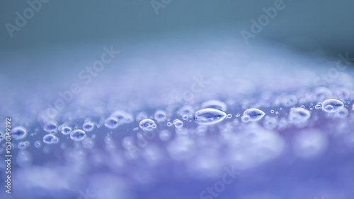 Water drops on blue background